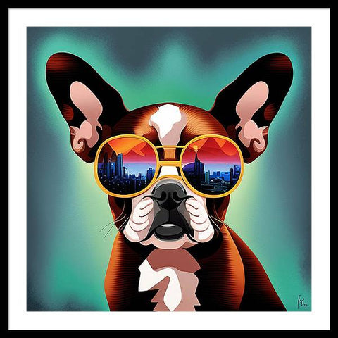 French Bulldog 48 - Colorful - Painting - Framed Print