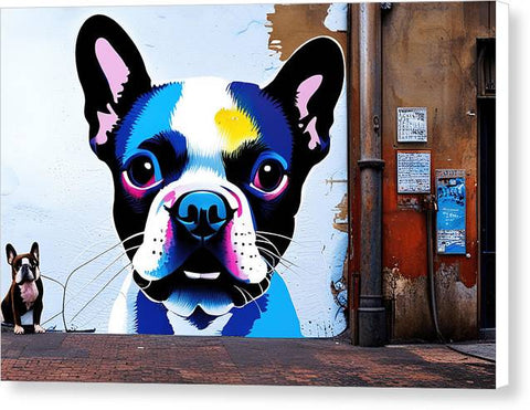 French Bulldog 49 - Street Art - Canvas Print