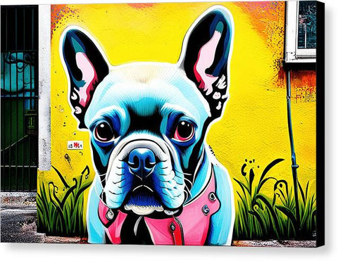 French Bulldog 50 - Colorful - Street Art - Canvas Print