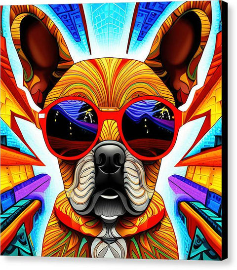 French Bulldog 52 - Colorful - Painting - Canvas Print