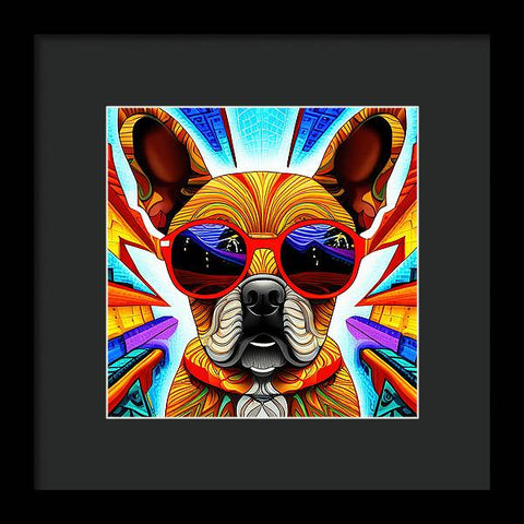 French Bulldog 52 - Colorful - Painting - Framed Print