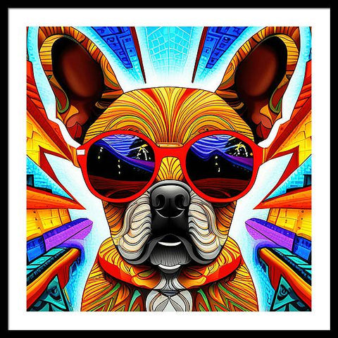 French Bulldog 52 - Colorful - Painting - Framed Print