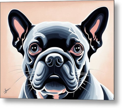 French Bulldog 53 - Painting - Metal Print
