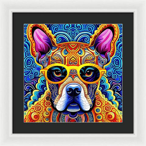 French Bulldog 56 - Colorful - Painting - Framed Print
