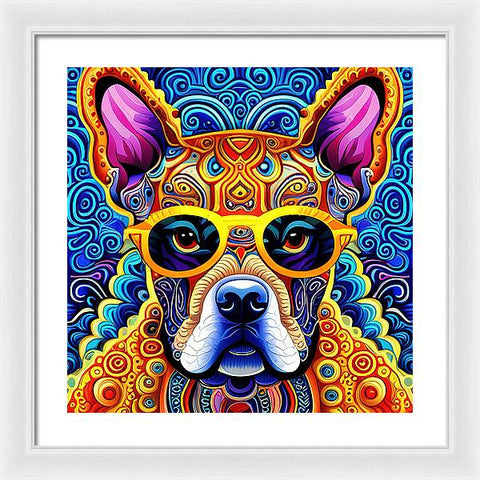 French Bulldog 56 - Colorful - Painting - Framed Print
