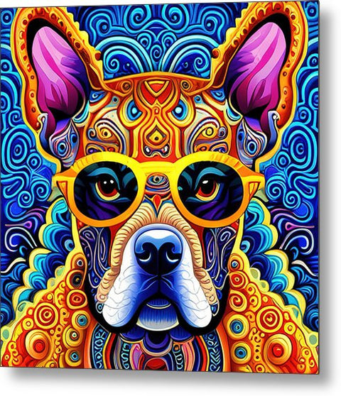 French Bulldog 56 - Colorful - Painting - Metal Print