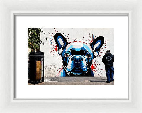 French Bulldog 59 - Street Art - Framed Print