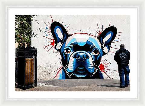 French Bulldog 59 - Street Art - Framed Print