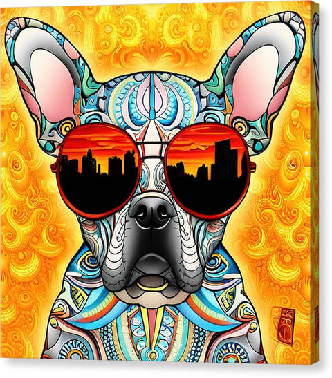 French Bulldog 6 - Colorful - Painting - Canvas Print
