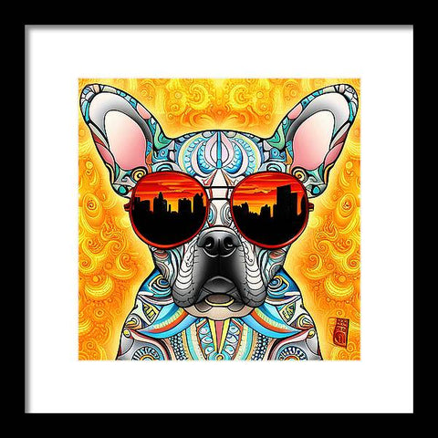 French Bulldog 6 - Colorful - Painting - Framed Print