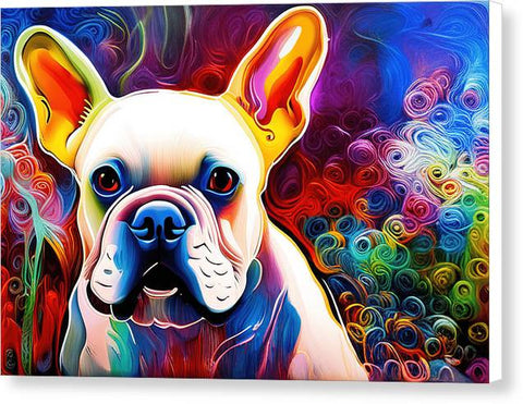 French Bulldog 60 - Colorful - Painting - Canvas Print