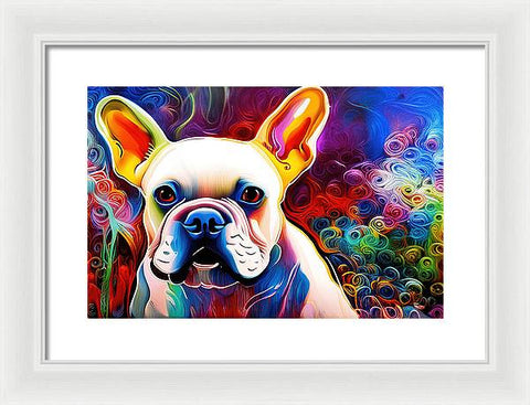 French Bulldog 60 - Colorful - Painting - Framed Print