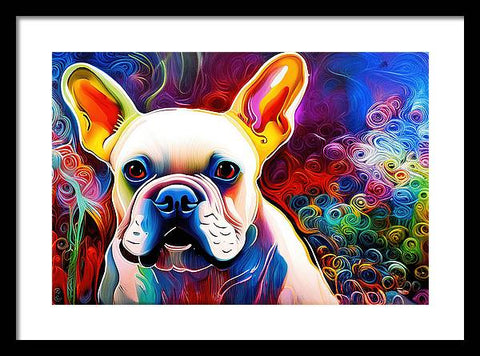 French Bulldog 60 - Colorful - Painting - Framed Print