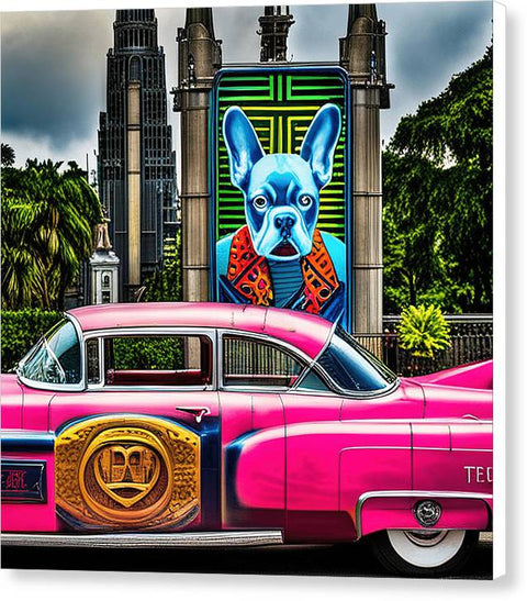 French Bulldog 63 - Colorful - Street Art - Canvas Print
