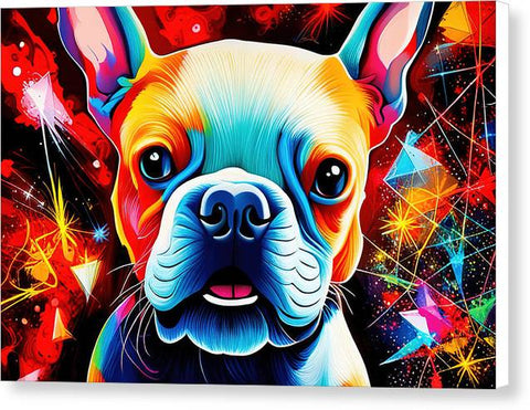 French Bulldog 8 - Colorful - Painting - Canvas Print