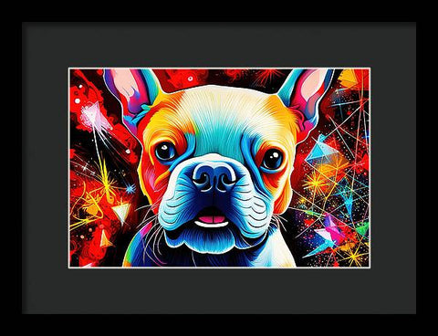 French Bulldog 8 - Colorful - Painting - Framed Print
