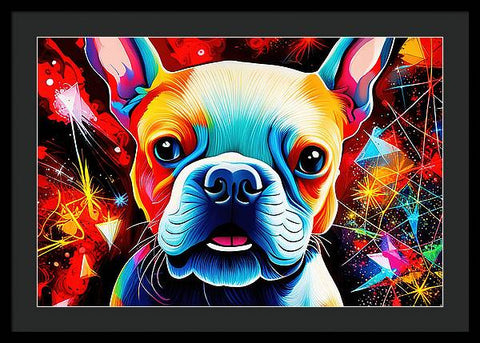 French Bulldog 8 - Colorful - Painting - Framed Print