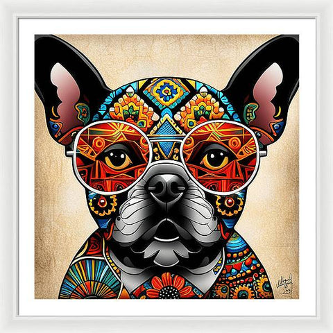 French Bulldog 9 - Colorful - Painting - Framed Print