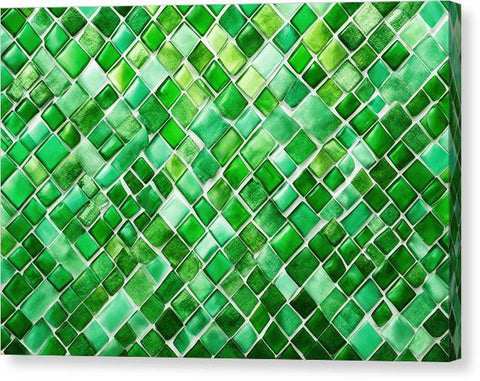 Green Abstract Art 0003 - Canvas Print