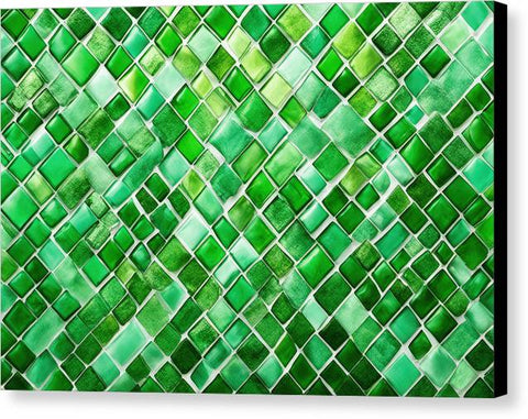 Green Abstract Art 0003 - Canvas Print