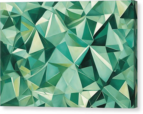 Green Abstract Art 0010 - Canvas Print