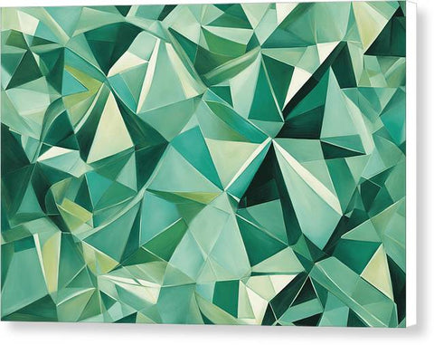 Green Abstract Art 0010 - Canvas Print