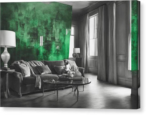 Green Abstract Art 0022 - Canvas Print