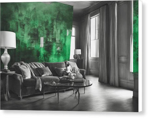 Green Abstract Art 0022 - Canvas Print