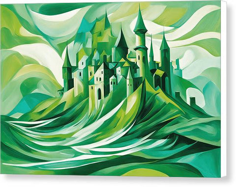 Green Abstract Art 0050 - Canvas Print