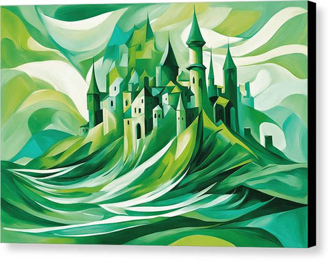 Green Abstract Art 0050 - Canvas Print