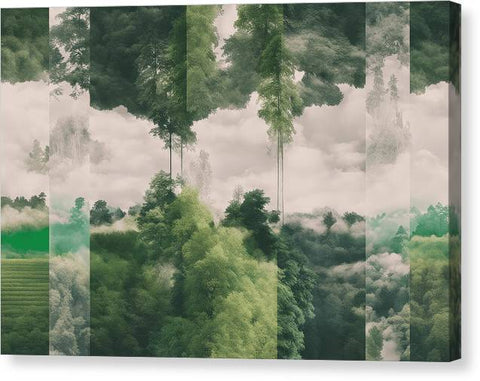 Green Abstract Art 0060 - Canvas Print