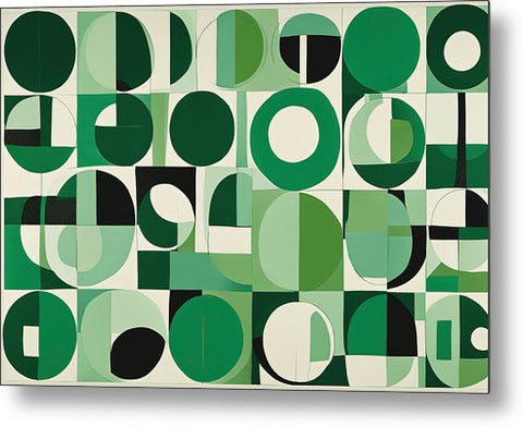 Green Abstract Art 0070 - Metal Print