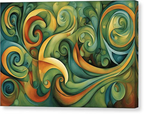 Green Abstract Art 0073 - Canvas Print