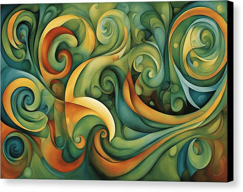 Green Abstract Art 0073 - Canvas Print