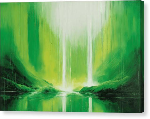 Green Abstract Art 0074 - Canvas Print