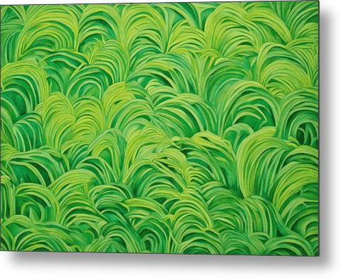 Green Abstract Art 0075 - Metal Print