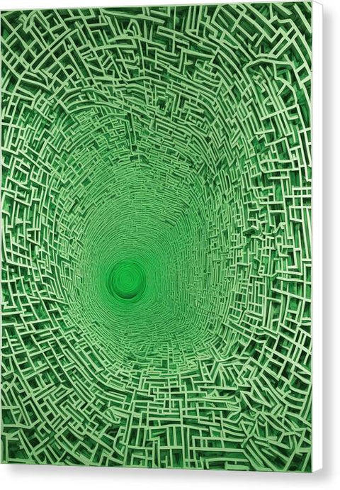 Green Abstract Art 0084 - Canvas Print