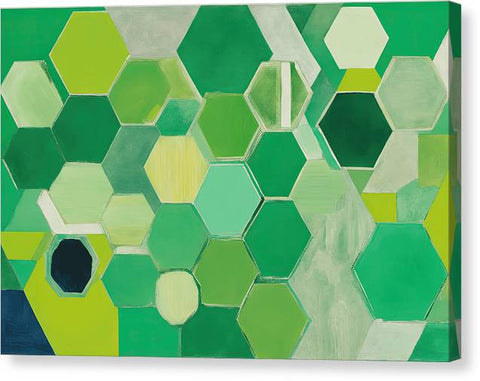 Green Abstract Art 0095 - Canvas Print