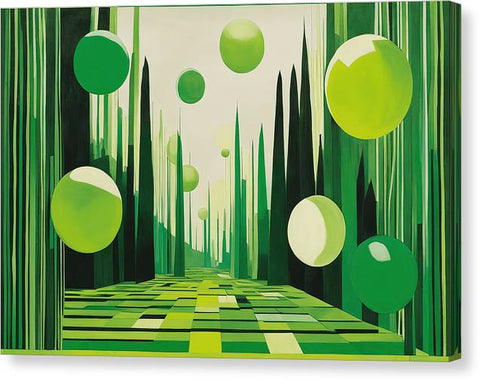 Green Abstract Art 0106 - Canvas Print