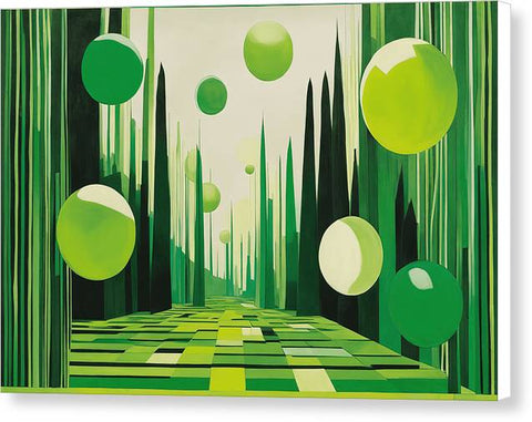 Green Abstract Art 0106 - Canvas Print