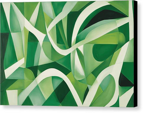 Green Abstract Art 0113 - Canvas Print
