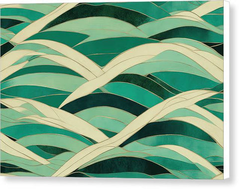 Green Abstract Art 0114 - Canvas Print