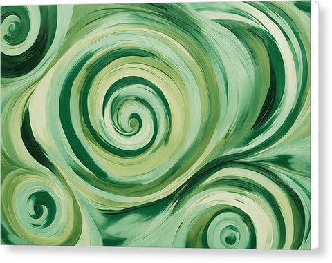 Green Abstract Art 0115 - Canvas Print