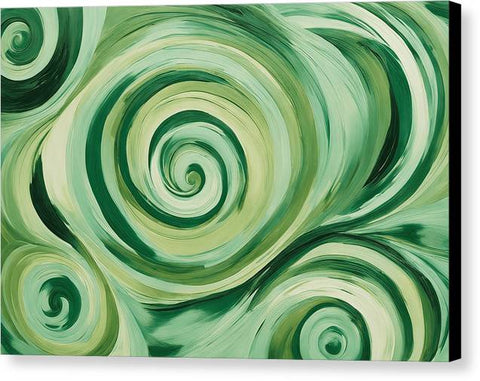 Green Abstract Art 0115 - Canvas Print