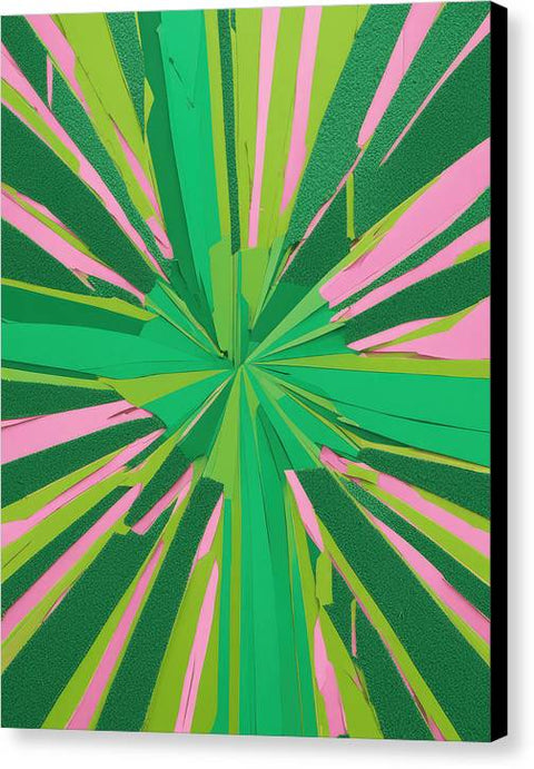 Green Abstract Art 0120 - Canvas Print