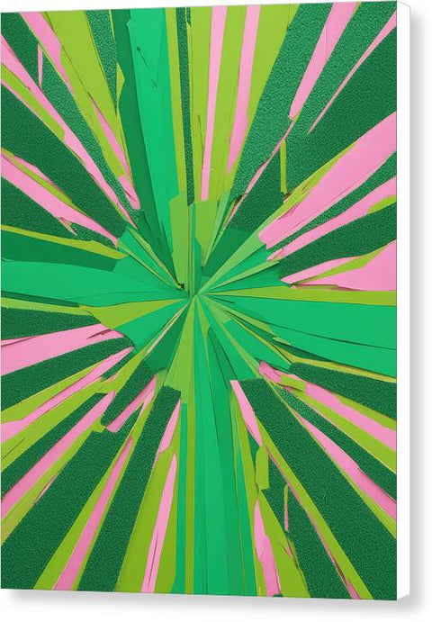 Green Abstract Art 0120 - Canvas Print