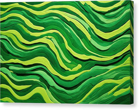 Green Abstract Art 0121 - Canvas Print