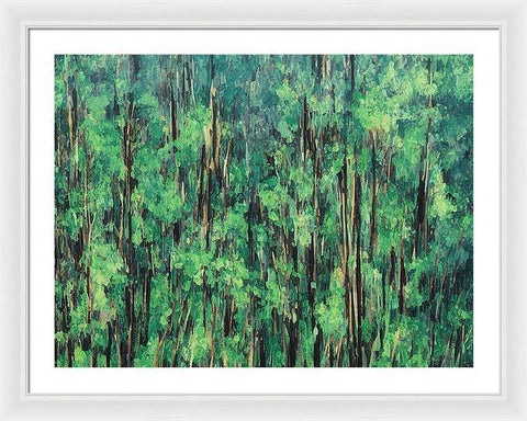 Forest of Green and Gold - Framed Print