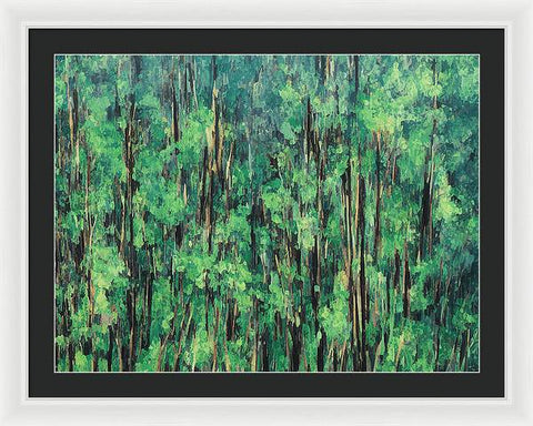 Forest of Green and Gold - Framed Print