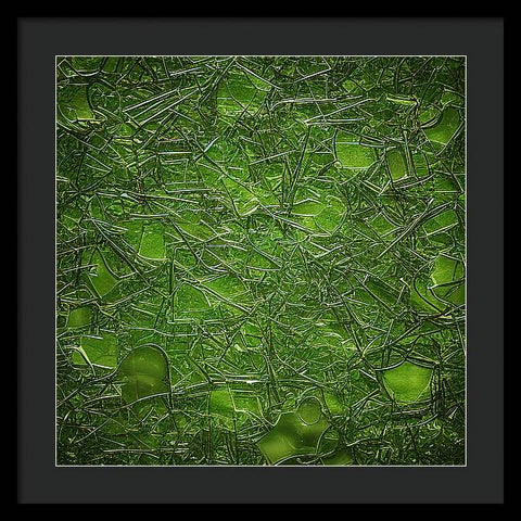 Green Glass and Greenery - Framed Print